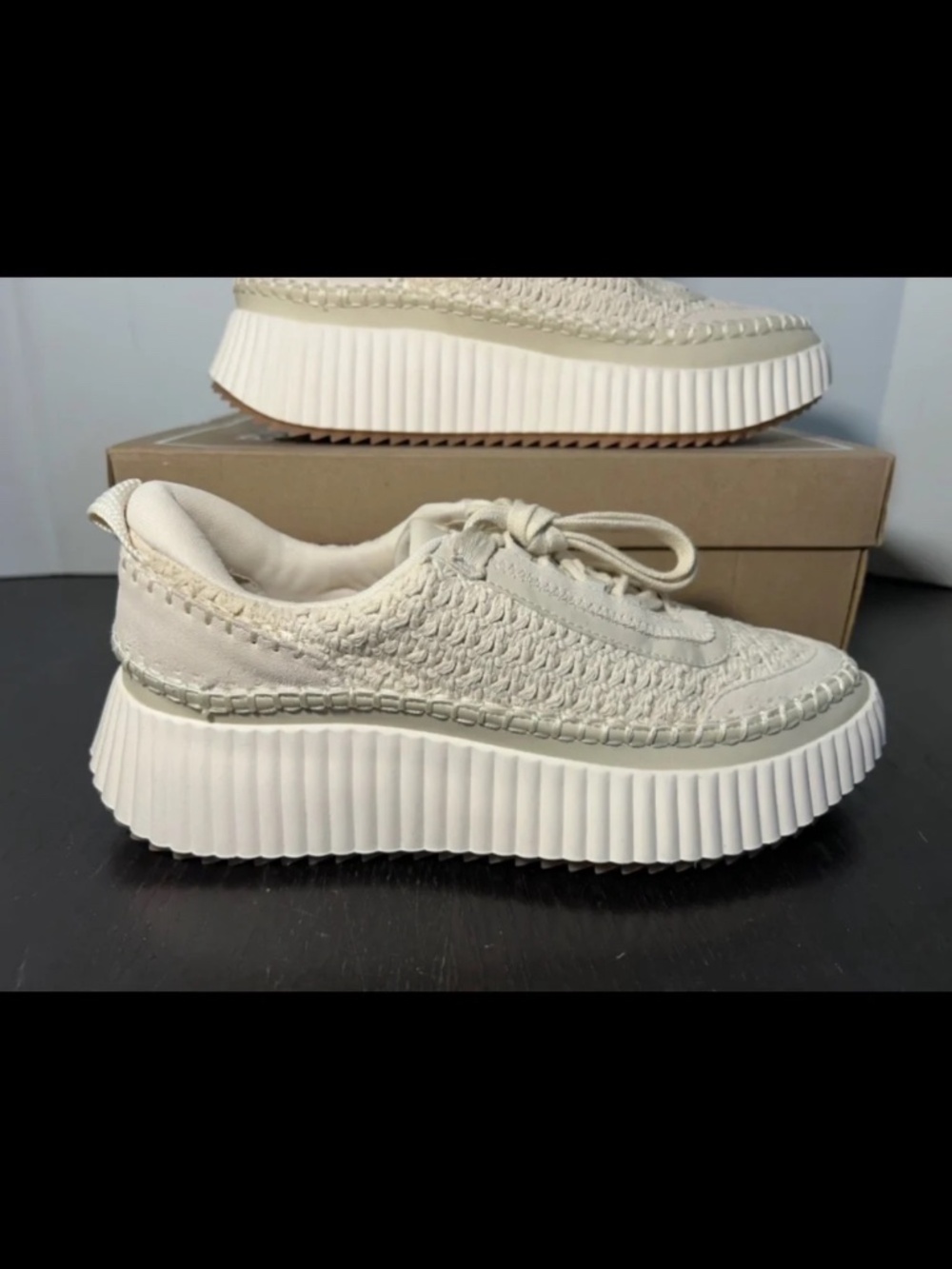 Dolce Vita Dolen Sneakers Shoes Sandstone Knit Womans 10
